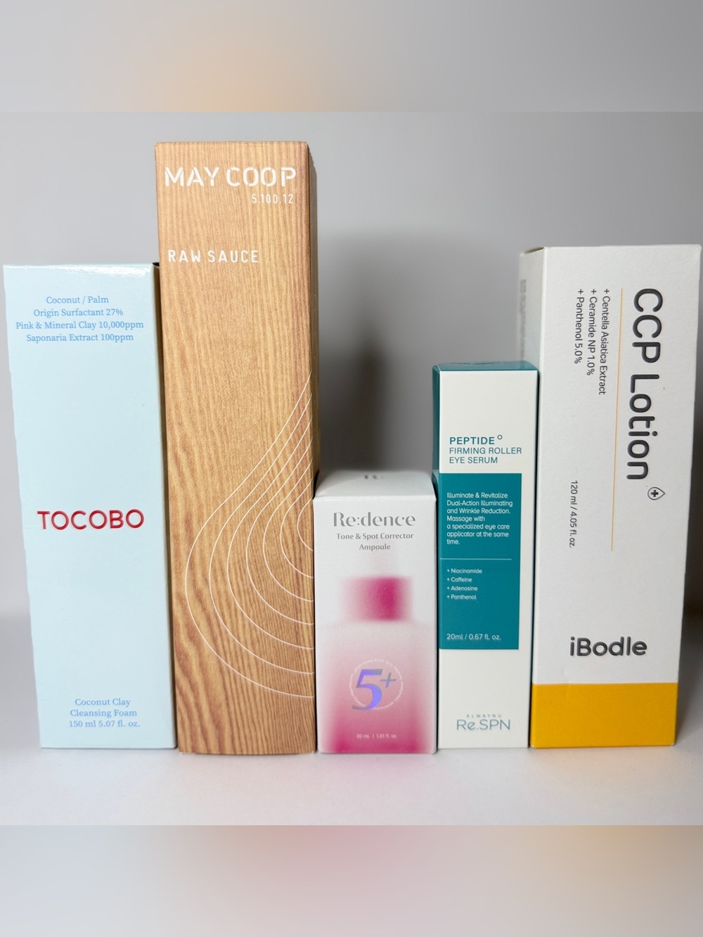 NEW K-Beauty Skincare Bundle – TOCOBO, May Coop, Re:SPN, Re:dence & iBodle